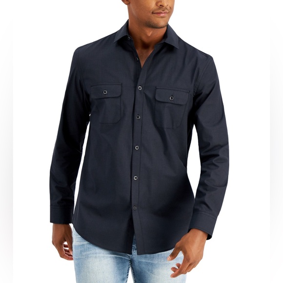 Men’s Alfani button down black shirt size Small very good condition. - Picture 5 of 6